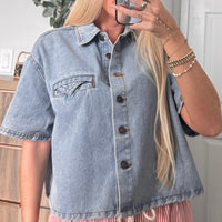Amelia Denim Top