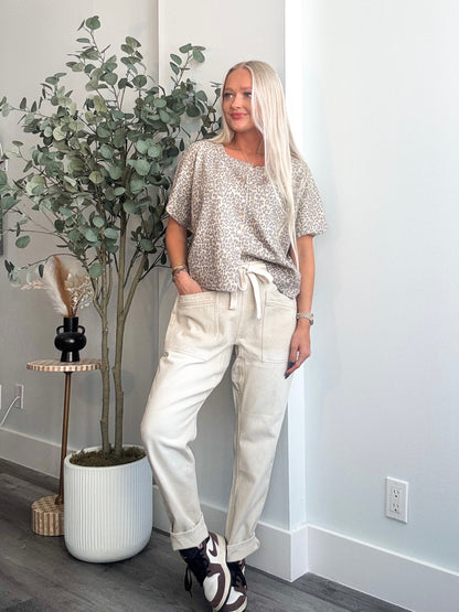 Vintage Wash Slim Barrel Pants