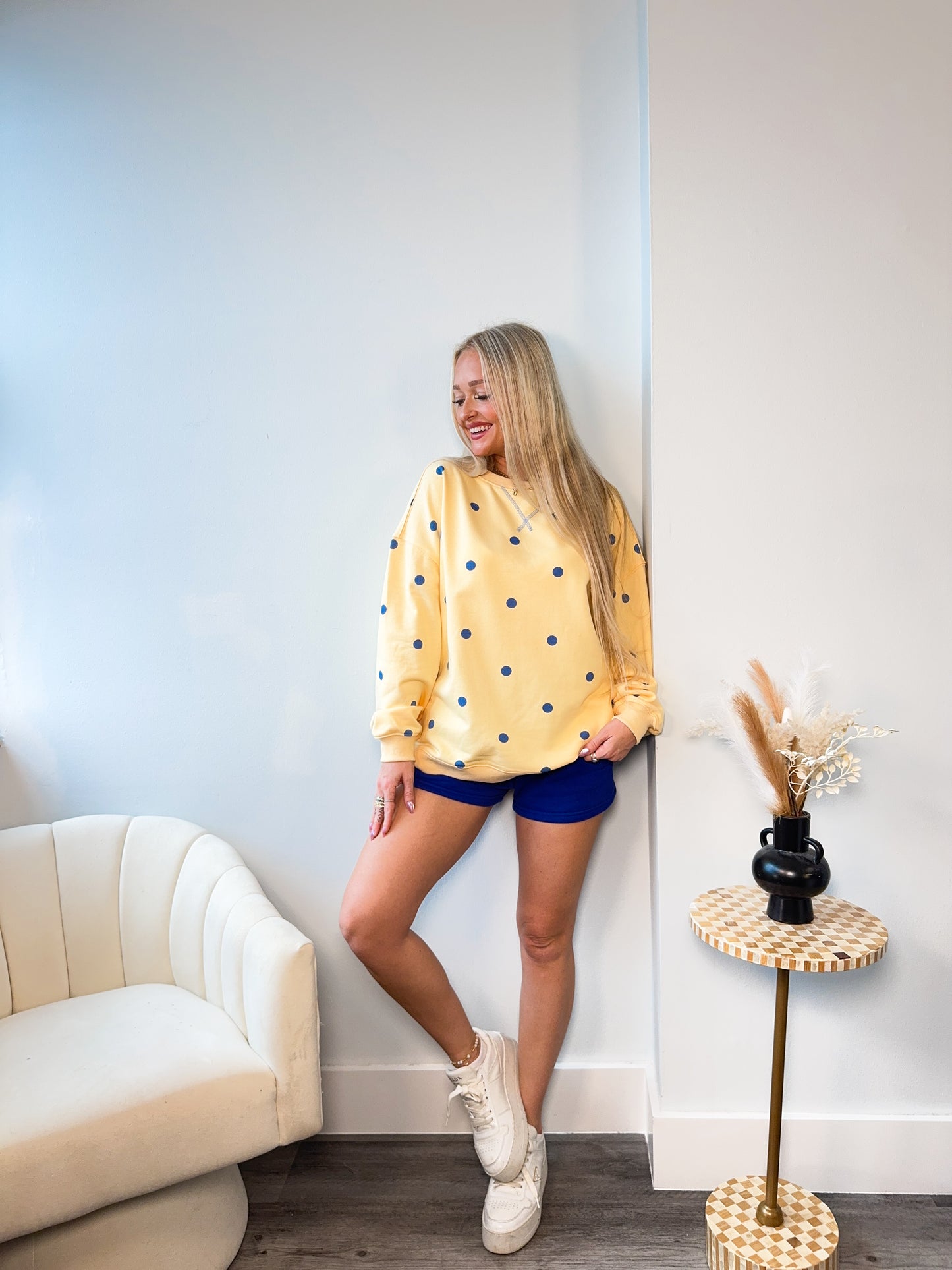 Blueberry Lemonade Polka Dot Sweatshirt