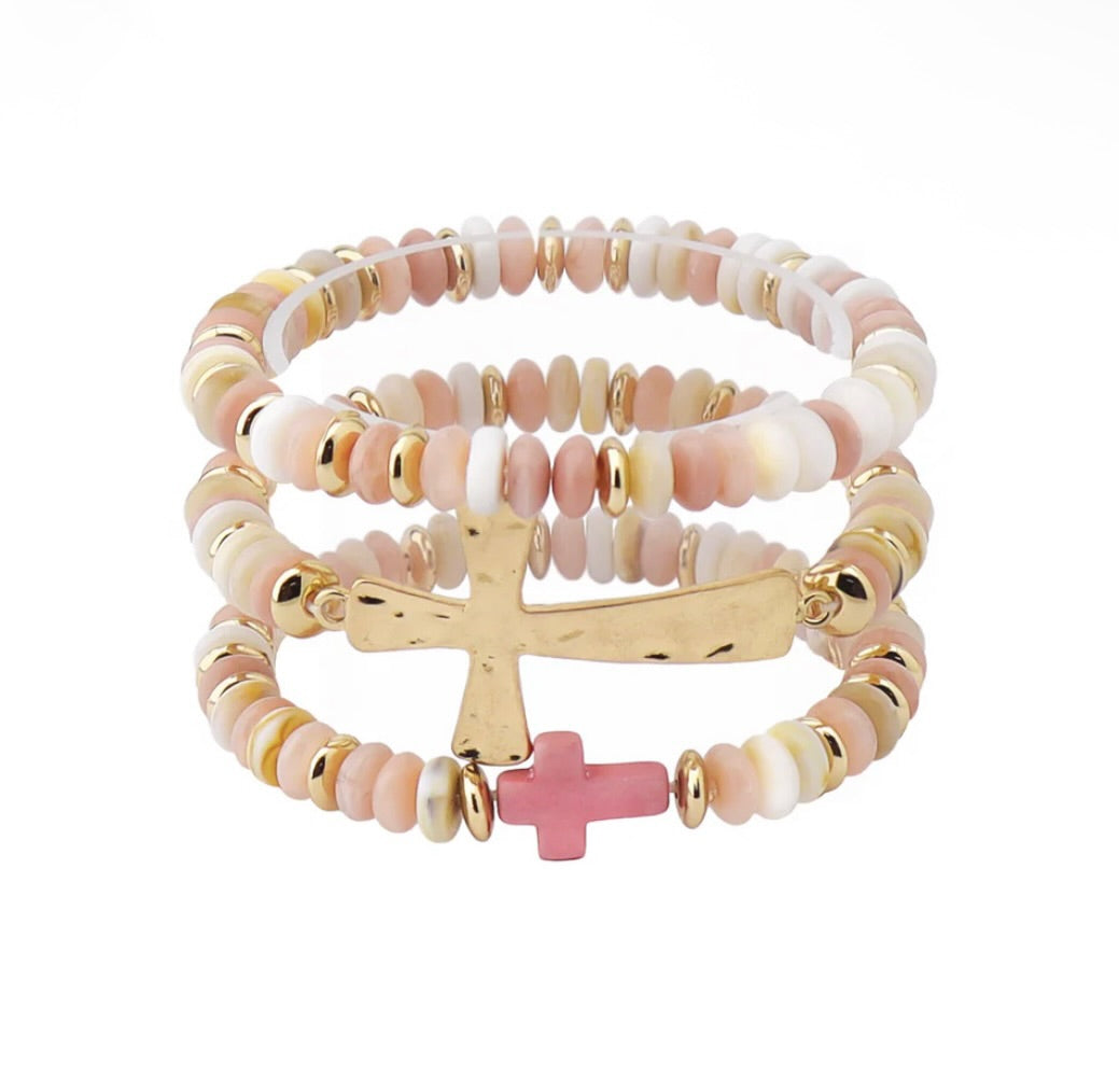 Blush Faith Bracelet Set