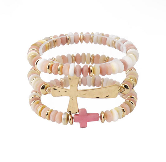 Blush Faith Bracelet Set