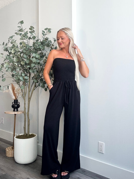 Midnight Strapless Jumpsuit