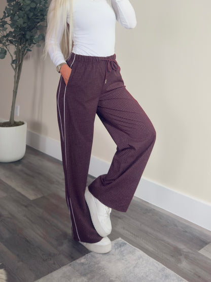 Maroon Maze Pants
