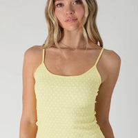 Nikki Yellow Polka Dot Tank