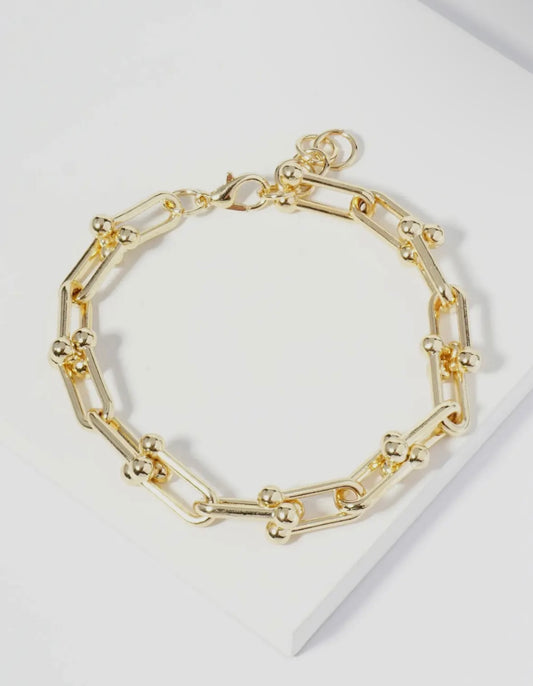 Graduated Link Bracelet- Gold