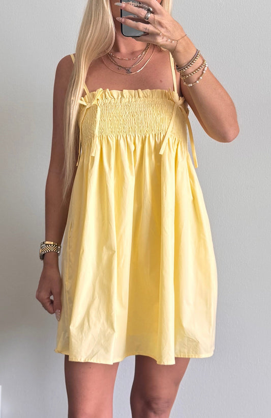 Pretty Little Bow Dress- Yellow