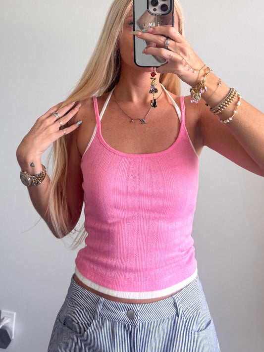 Pink Sugar Pointelle Tank