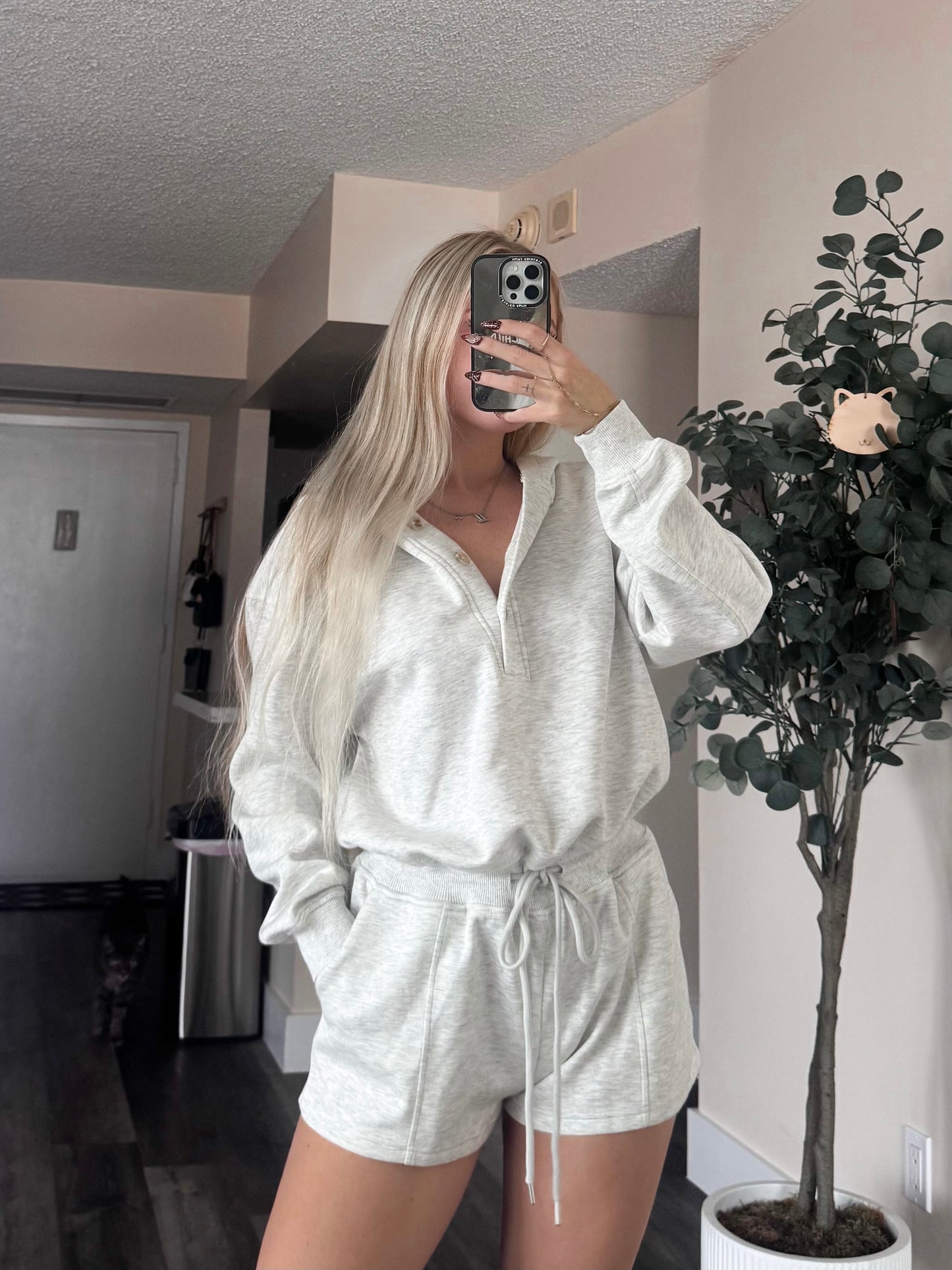 Grey Hoodie Romper