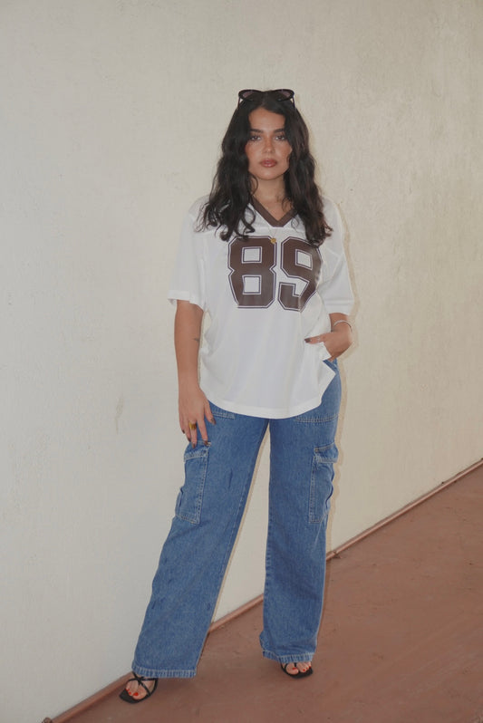 89 White & Brown Jersey