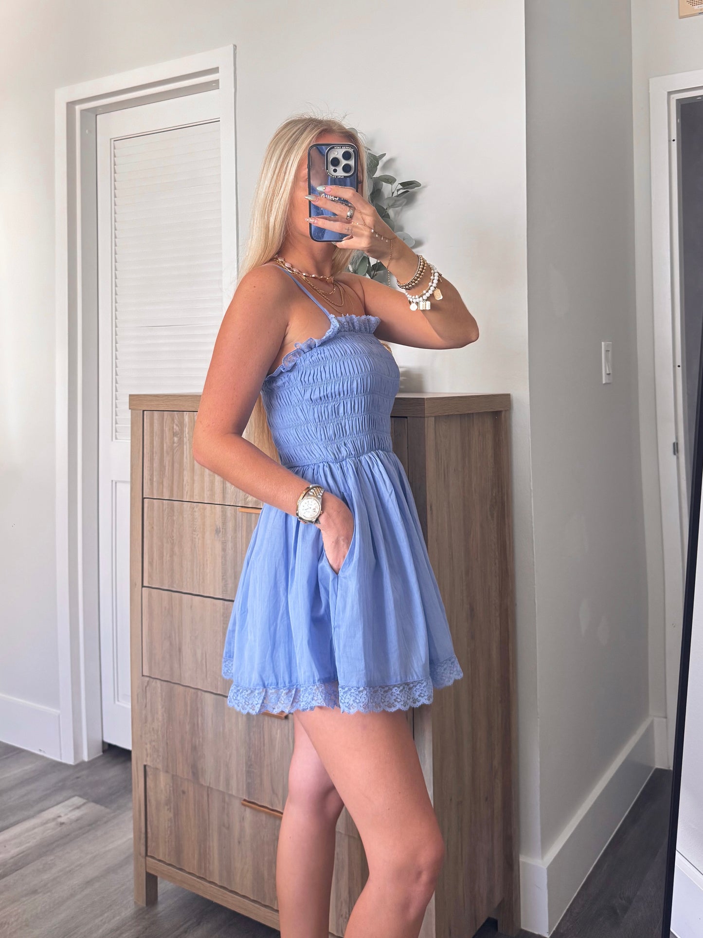 Lucy Lace Romper Dress