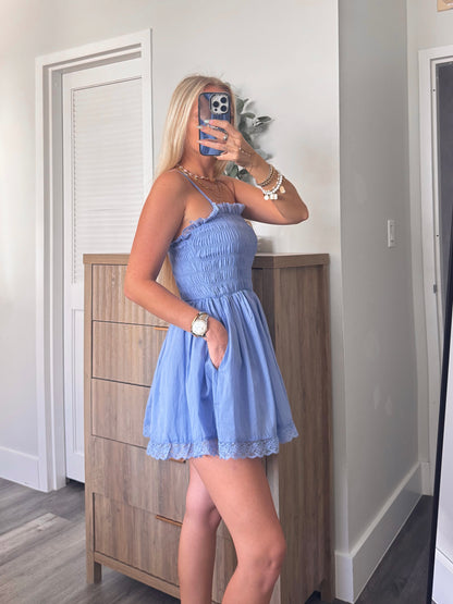Lucy Lace Romper Dress