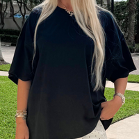 Easygoing Oversized Tee- Black