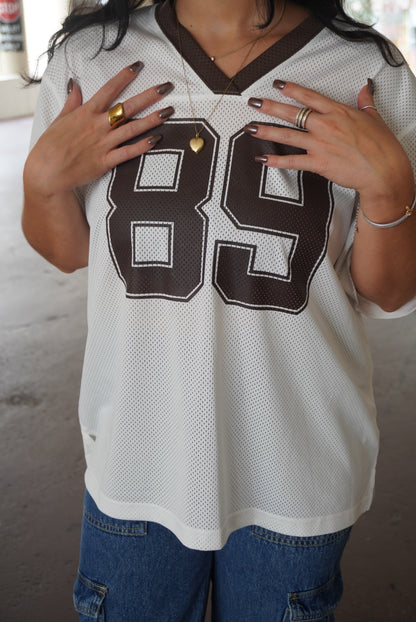 89 White & Brown Jersey