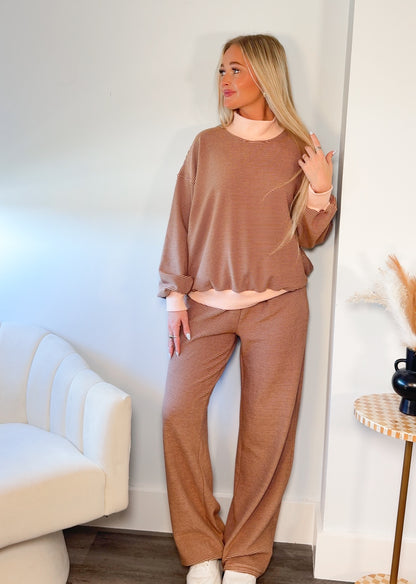Super Soft Striped Mockneck Set (Runs big)
