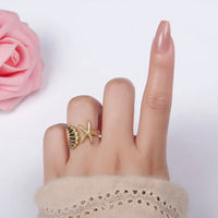 Gold Plated Shell & Starfish Ring