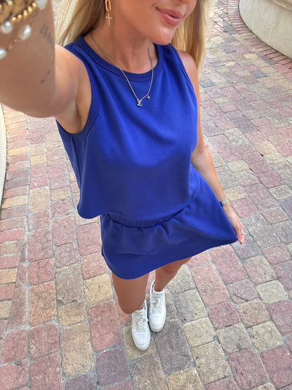 Royal Blue Skort Set
