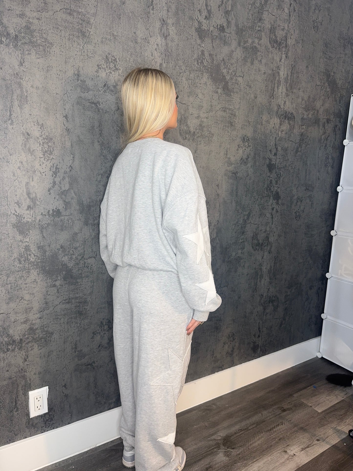 Star Sweat Set- Grey