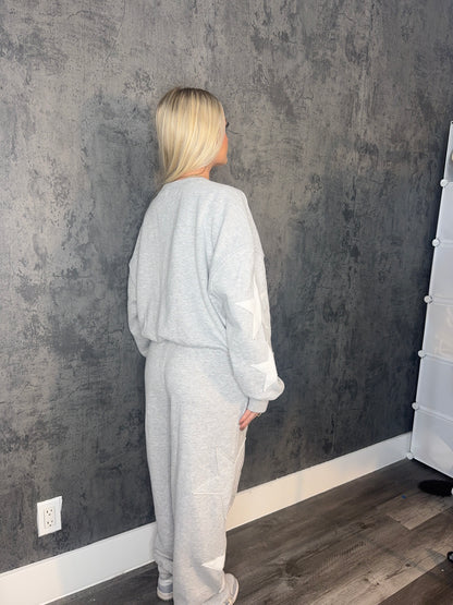 Star Sweat Set- Grey