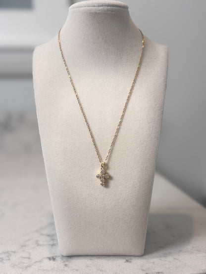 Rhinestone Cross Necklace