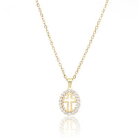 Rhinestone Cross Necklace