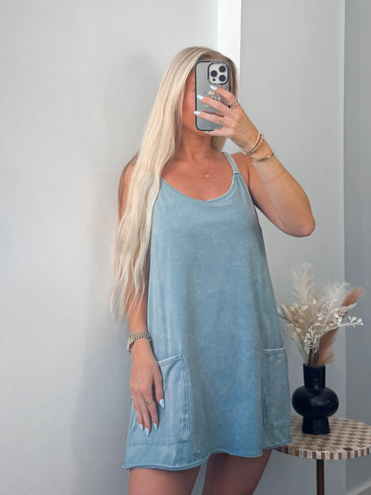 Everleigh Mineral Wash Romper Dress