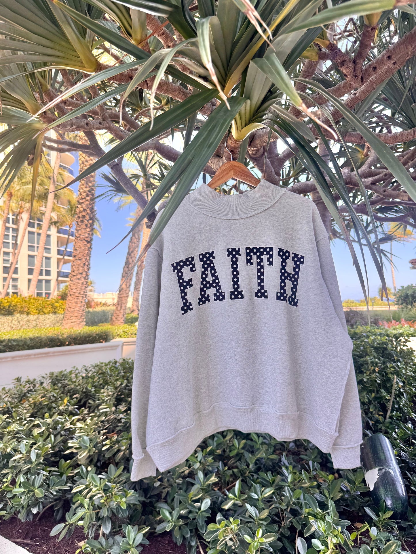 Faith Polka Dot Mockneck