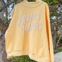 Yellow Jesus Saves Mockneck