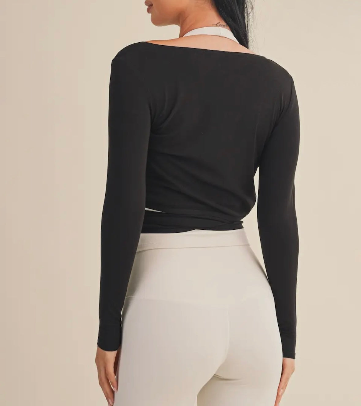 Black Wrap Top