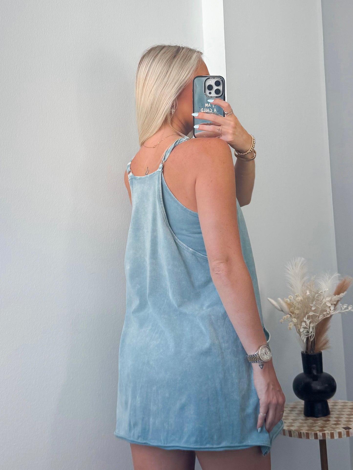 Everleigh Mineral Wash Romper Dress
