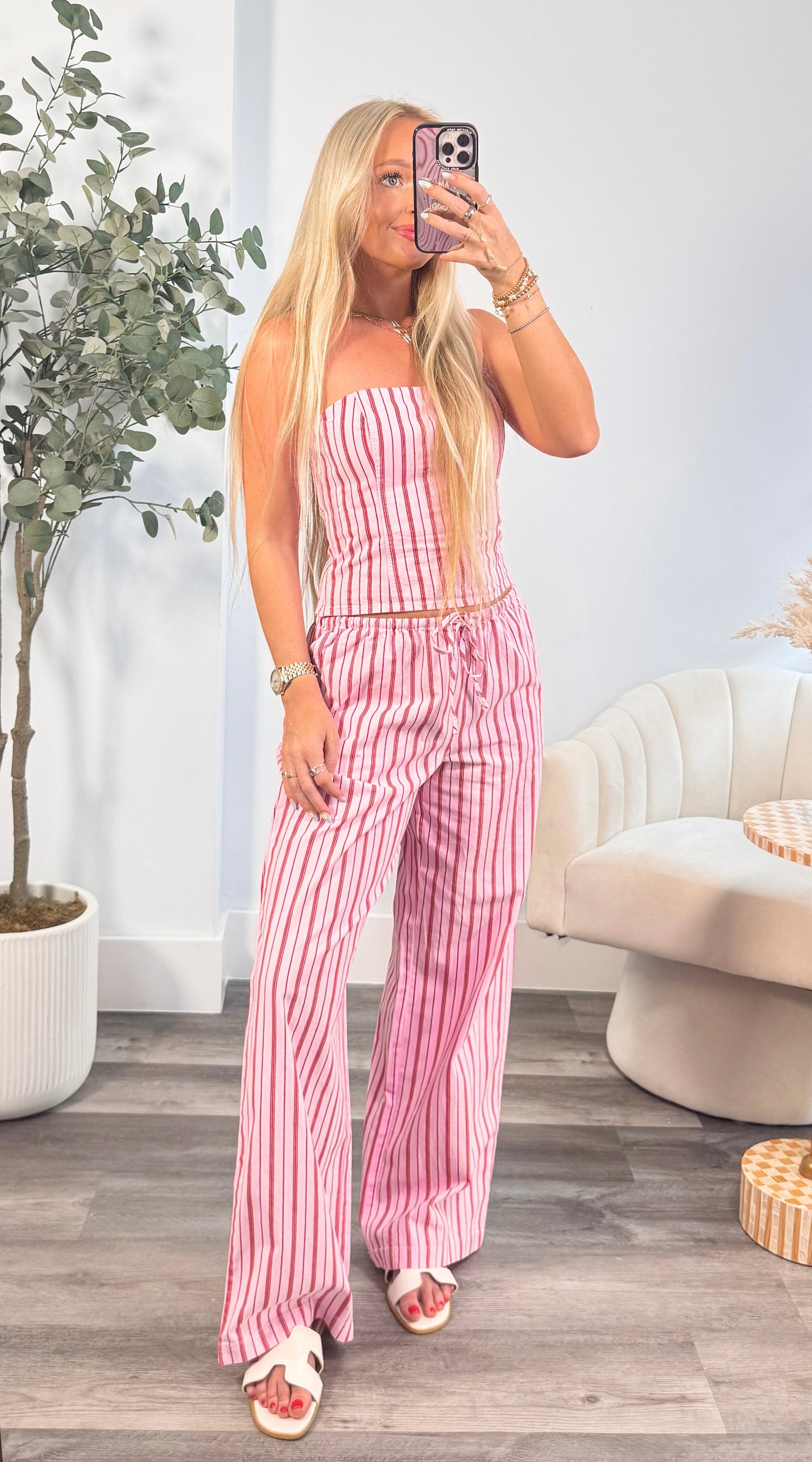 Sweetheart Striped Set