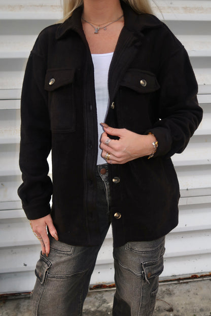 Black Fleece Button Up