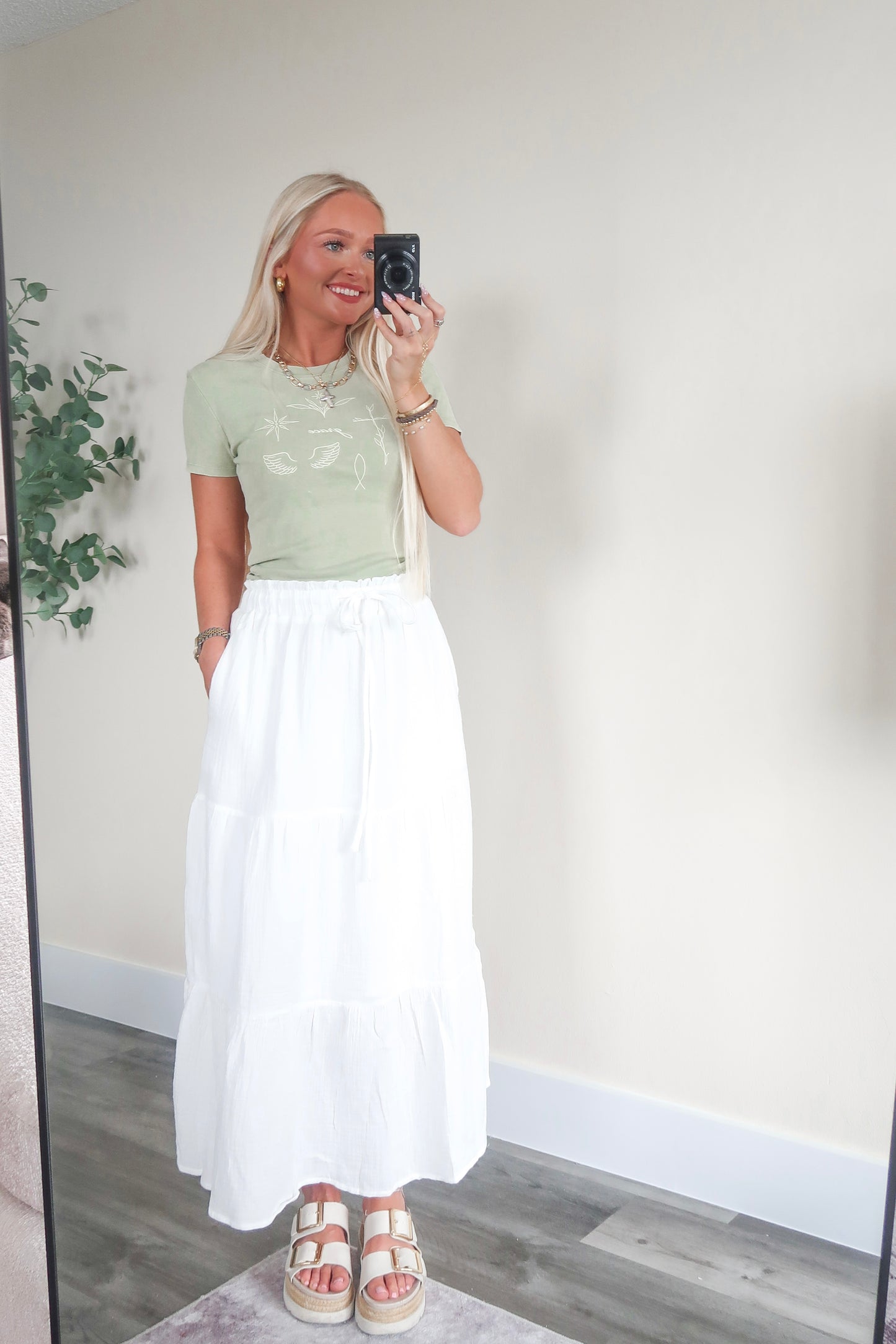 Boho Gauze Midi Skirt