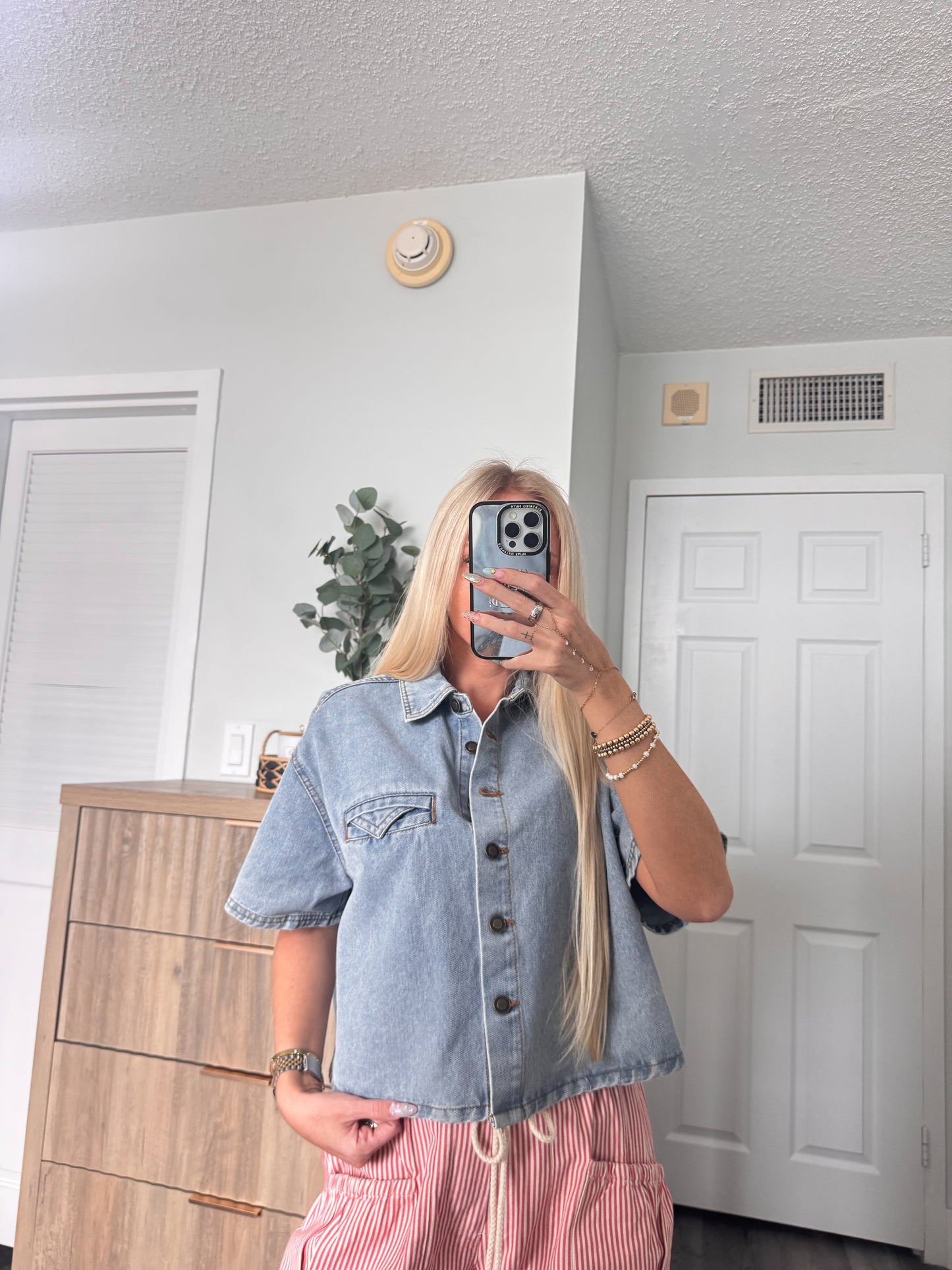 Amelia Denim Top
