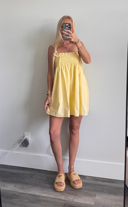 Pretty Little Bow Dress- Yellow