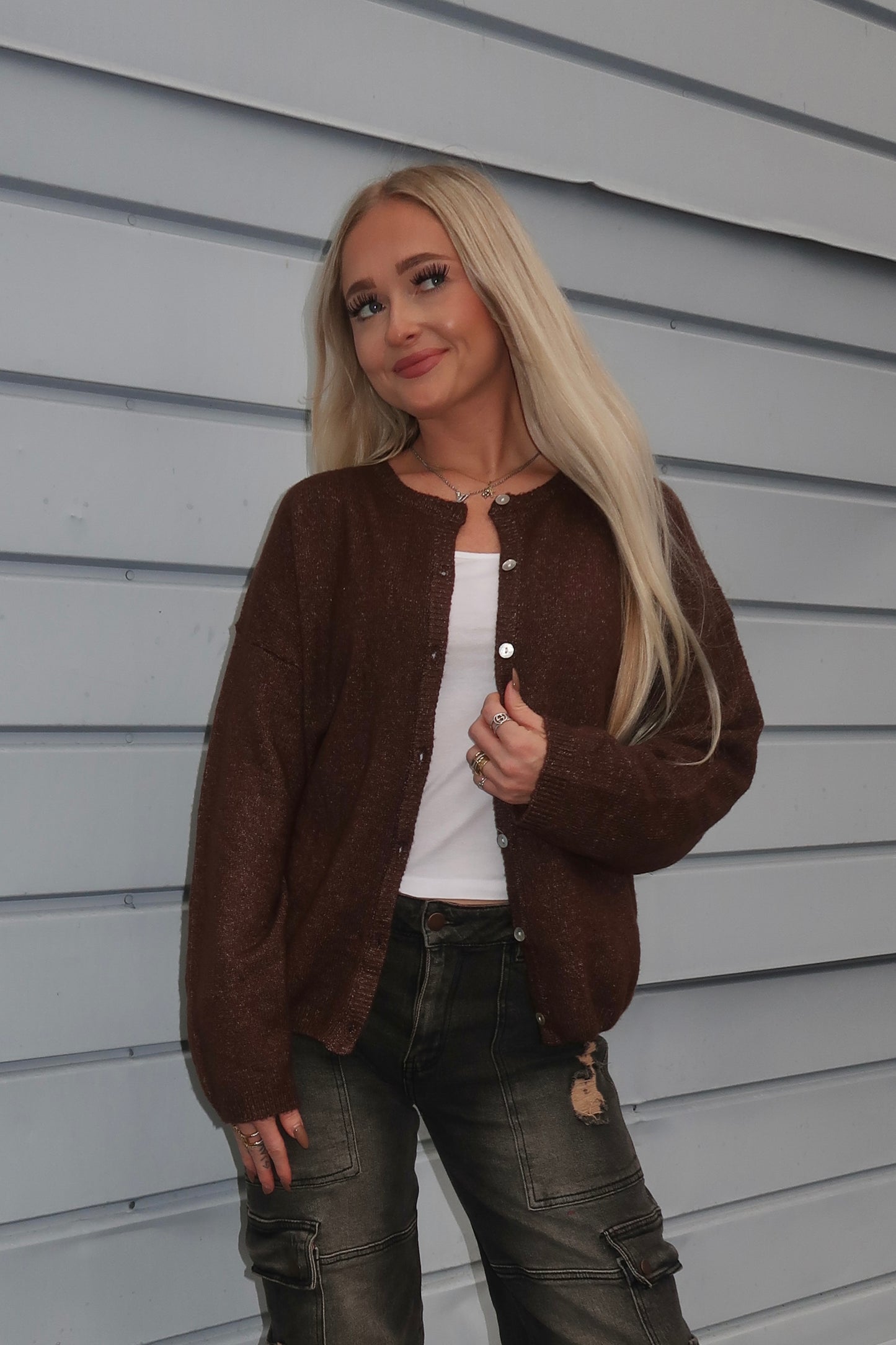 Brown Cozy Cardigan