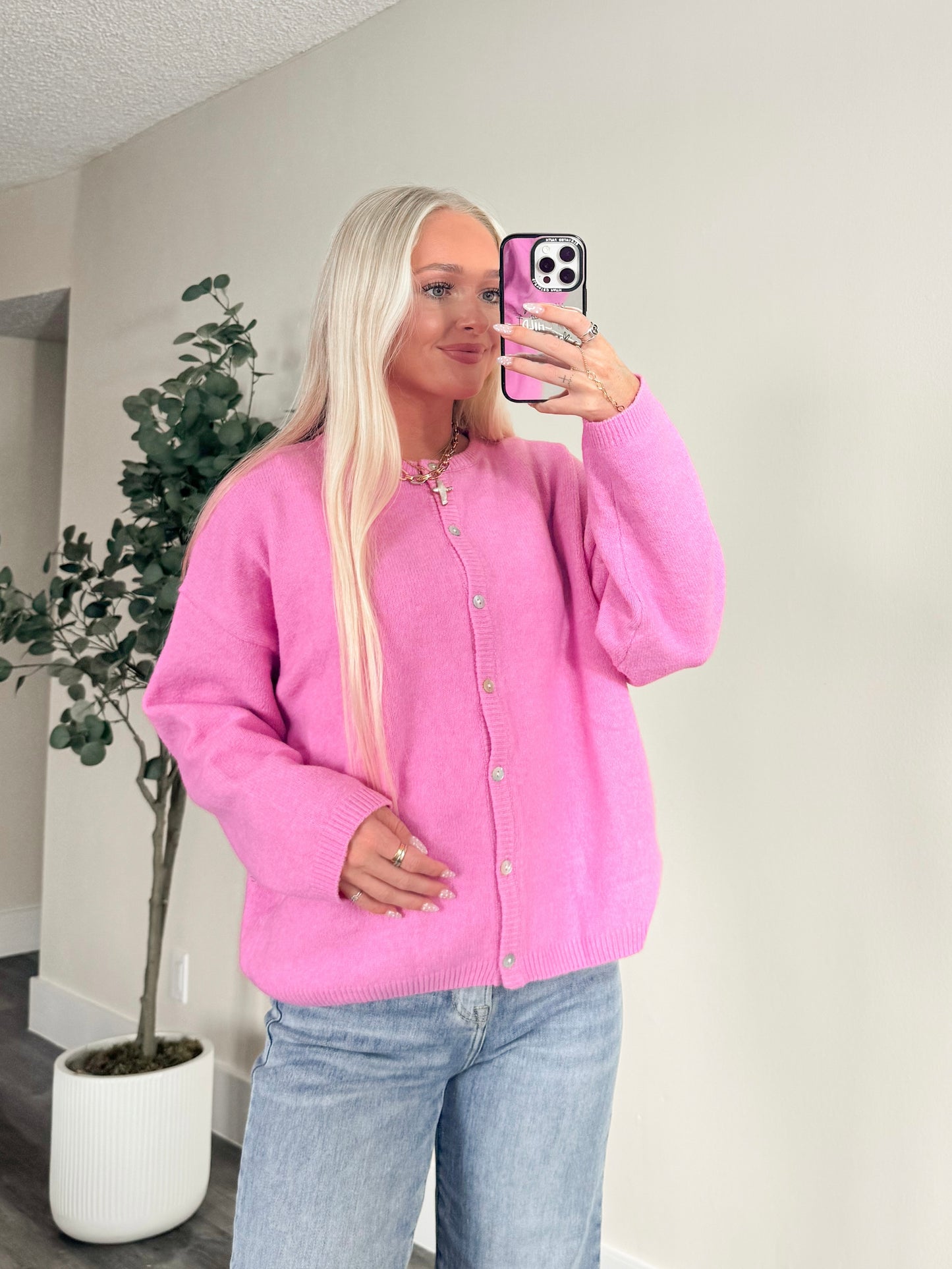 Bubblegum Cozy Cardigan