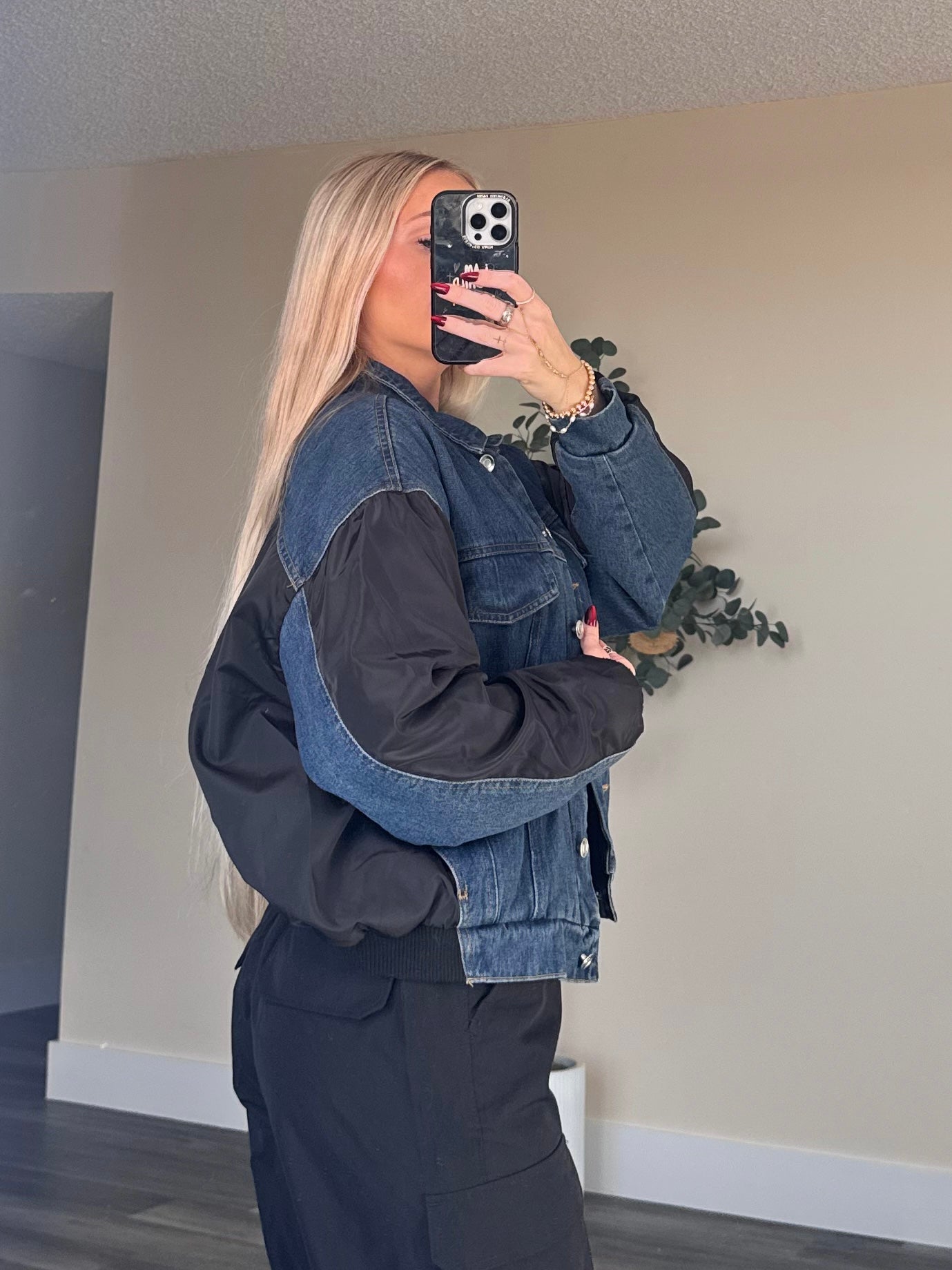 Denim Puffer Jacket