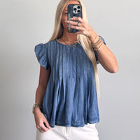 Soft Tencel Pleated Top