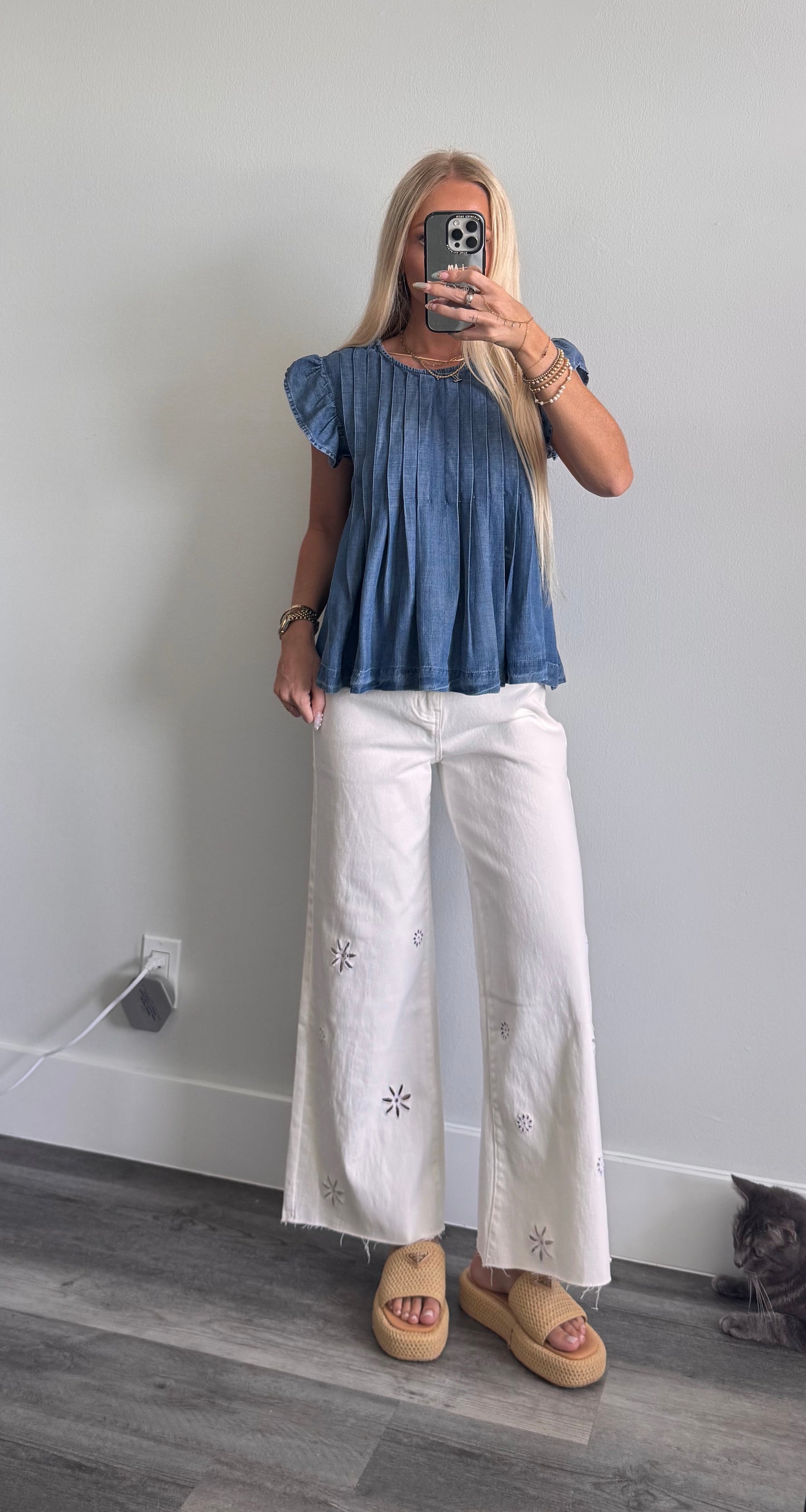 Soft Tencel Pleated Top