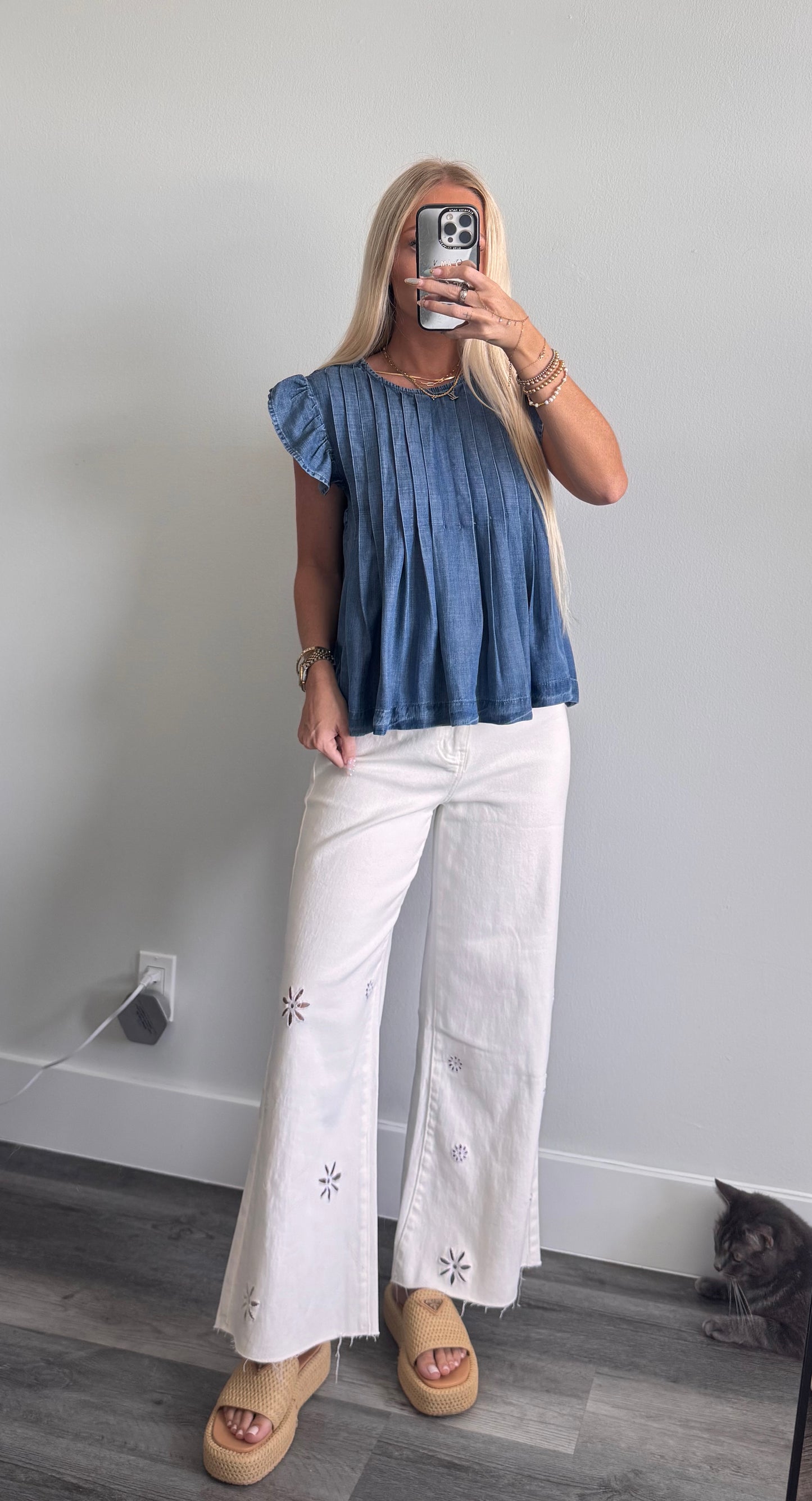 Soft Tencel Pleated Top