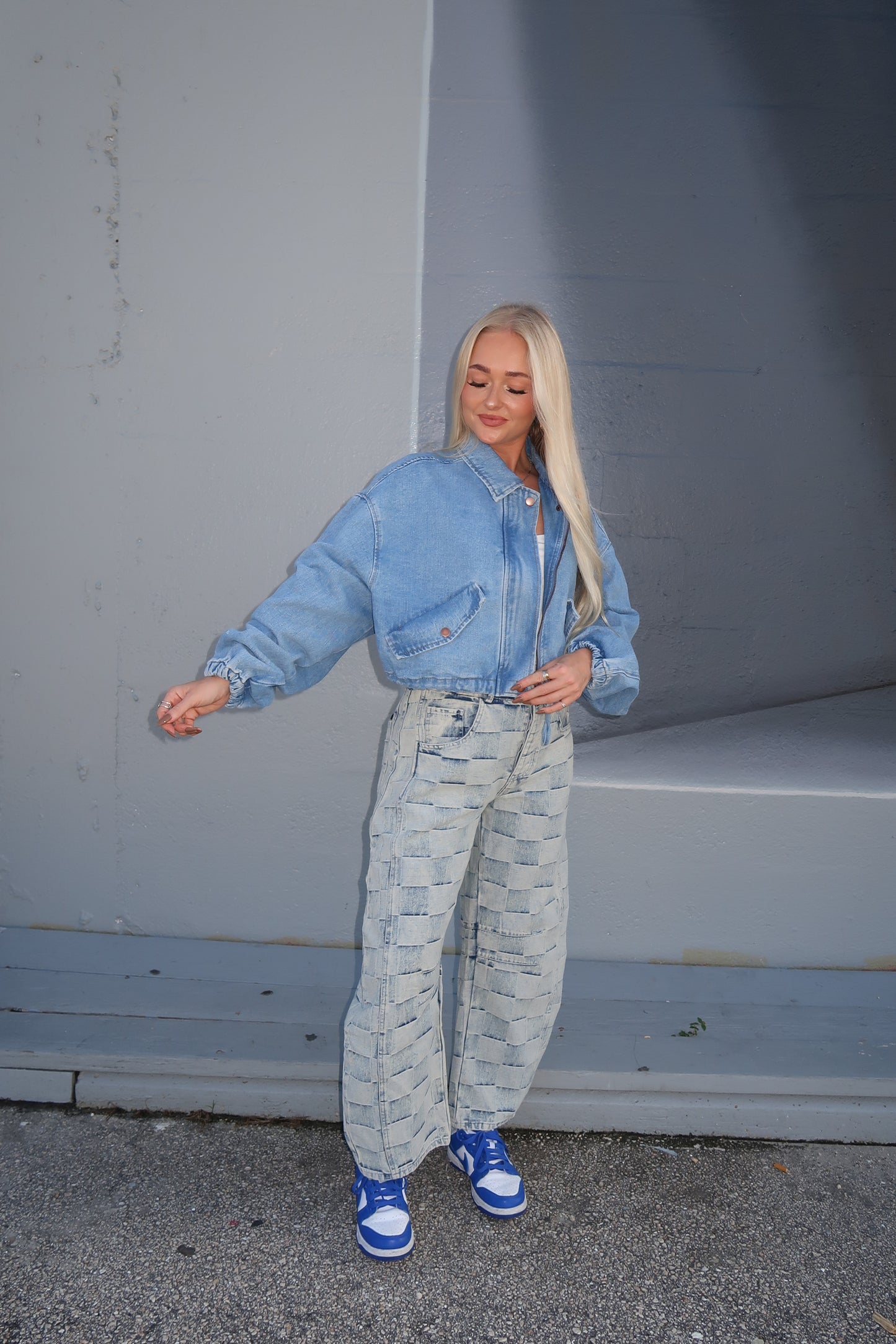 Denim Cargo Pocket Jacket