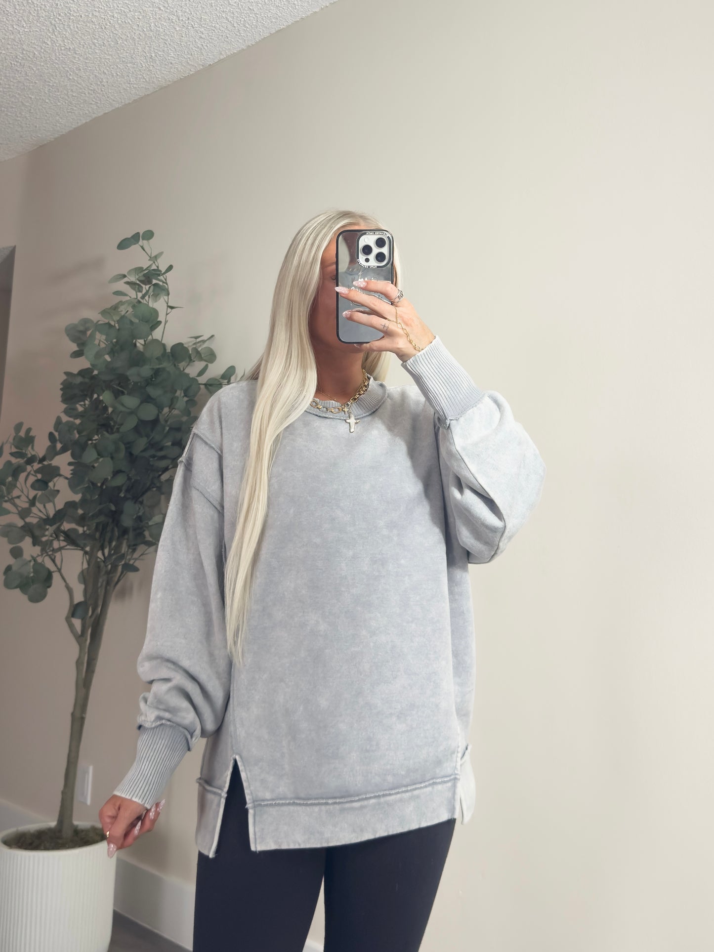 Soft Side Sweatshirt- Grey