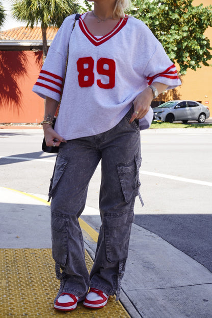 Charcoal Washed Cargo Pants