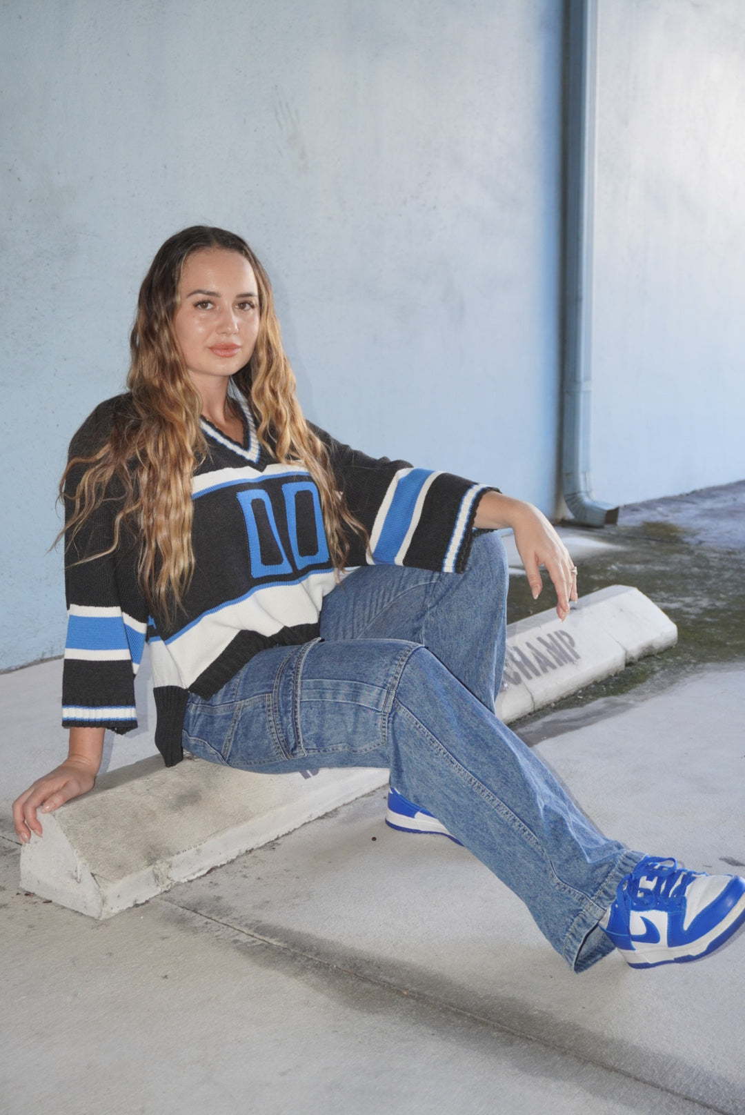 00 Knit Jersey- Blue