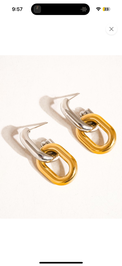 Two tone Earrings