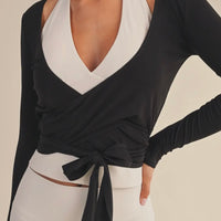 Black Wrap Top