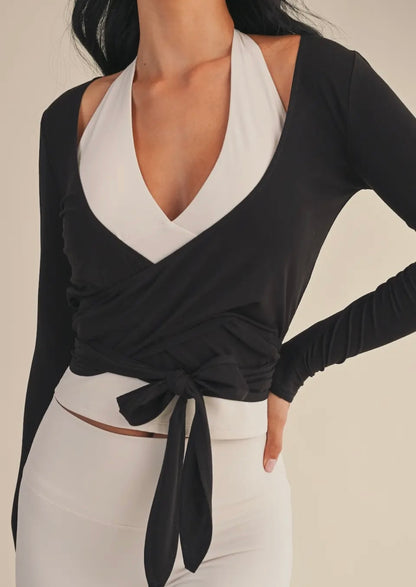Black Wrap Top