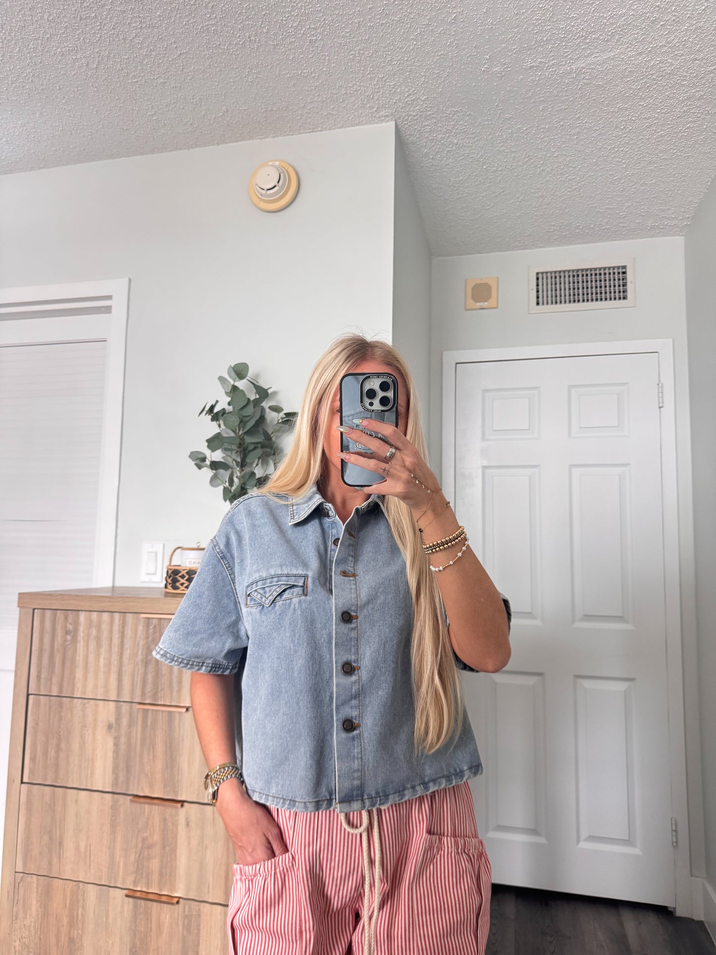 Amelia Denim Top