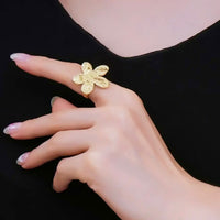 Gold Plated Flower Ring