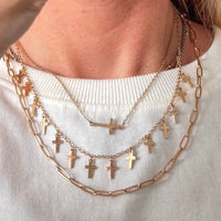 Multi Layer Cross Necklace